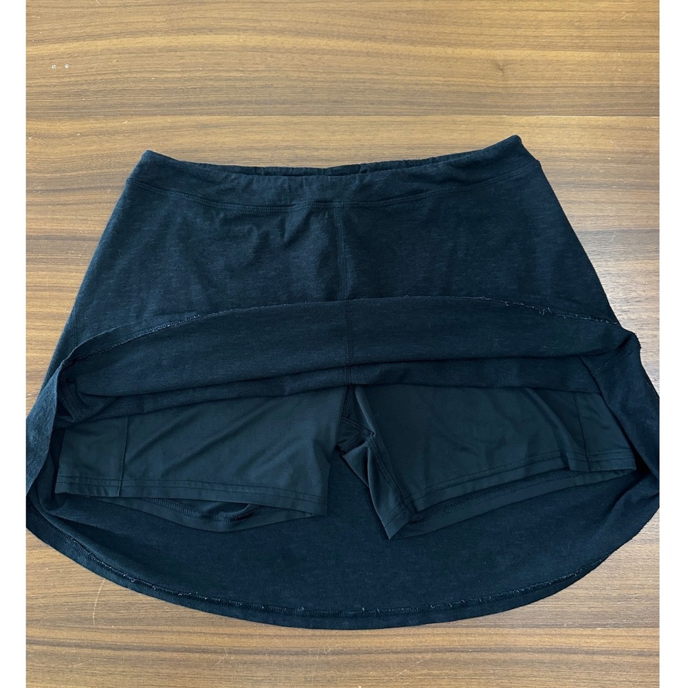 Toad&Co Seleena Skort Tencel Cotton Large Black Active Hiking Skirt Outdoors - Picture 7 of 10